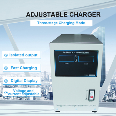 stützbare 220V 380V weiße Farbe der praktischen 40Ah Autobatterie-Ladegerät-